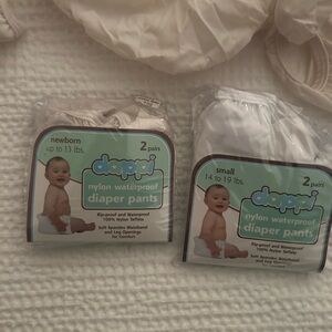 Dappi White Nylon Waterproof diaper cover - Newborn & infant